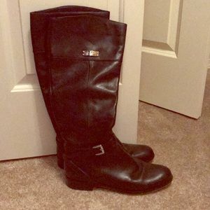 Coach Black Leather Knee High Boots